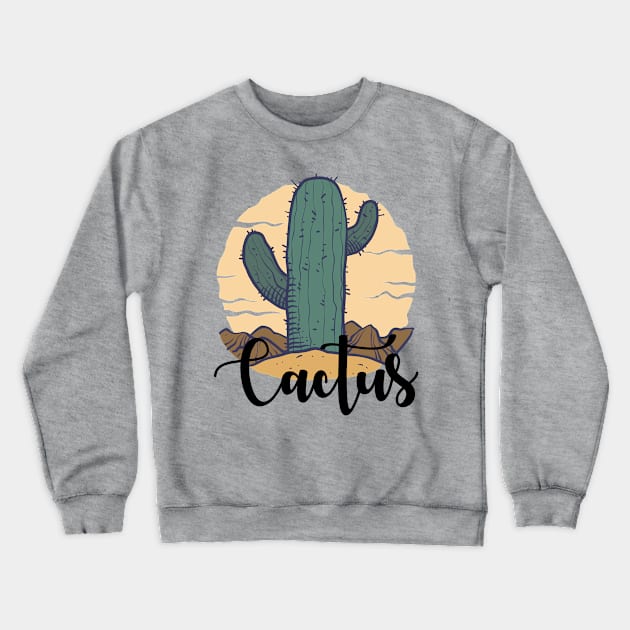 Cactus | Succulent Plant | Cactus Hand Drawn Crewneck Sweatshirt by admeral